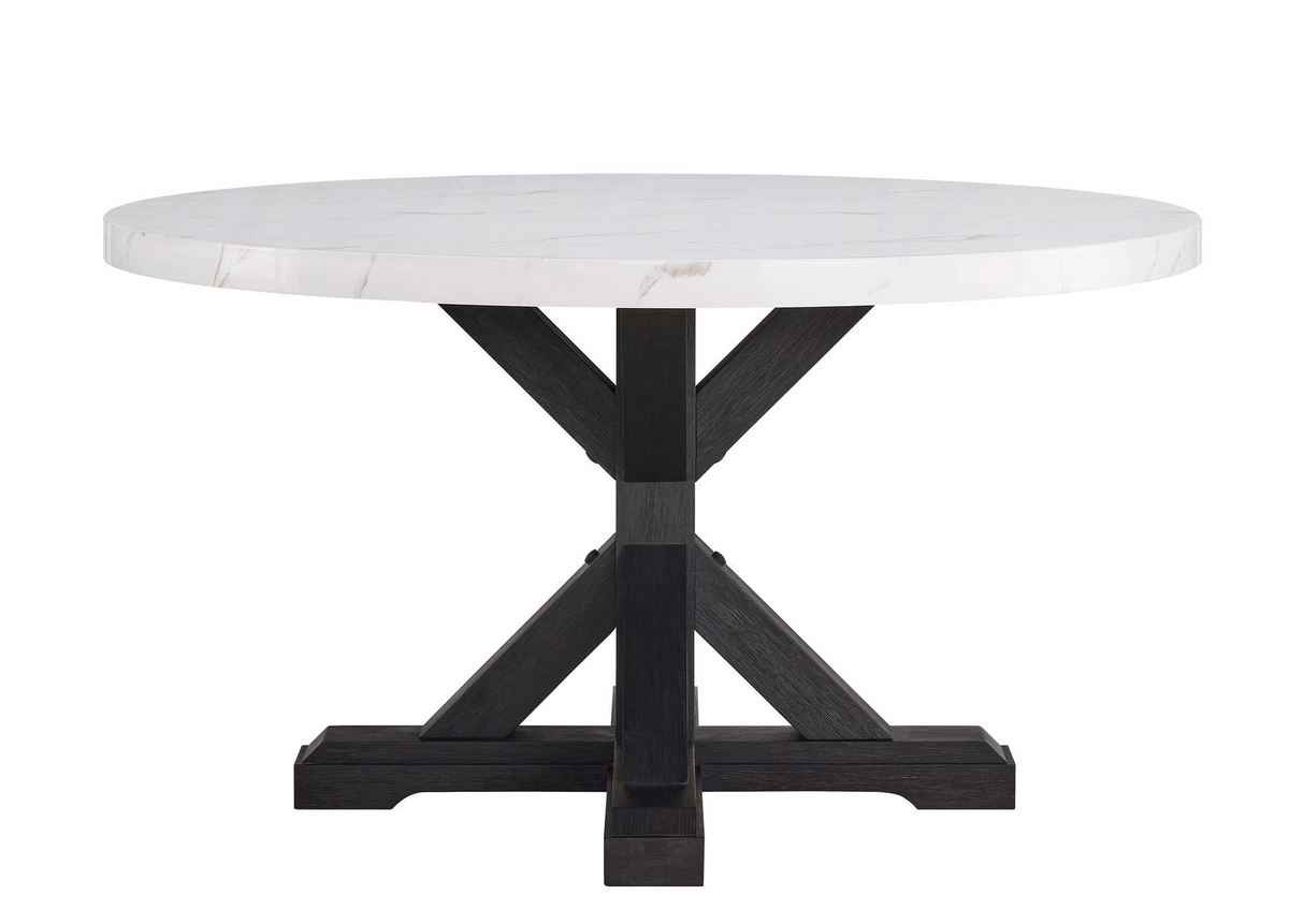 Vance Round Dining Set - Faux Marble Table | Ocean Furniture Tampa