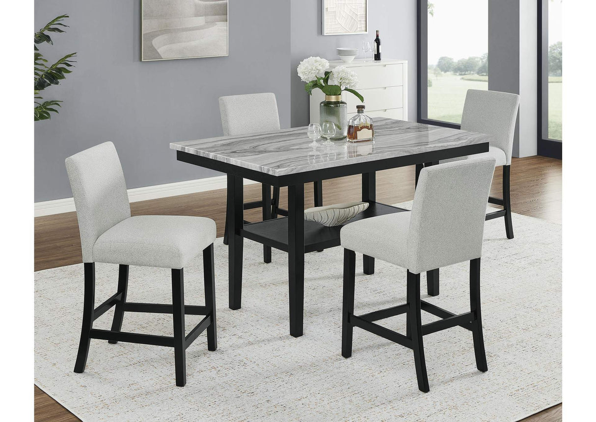 Marbel 6-Piece Faux Marble Counter Height Dining Set | Tampa, Orlando & Fort Myers | $799