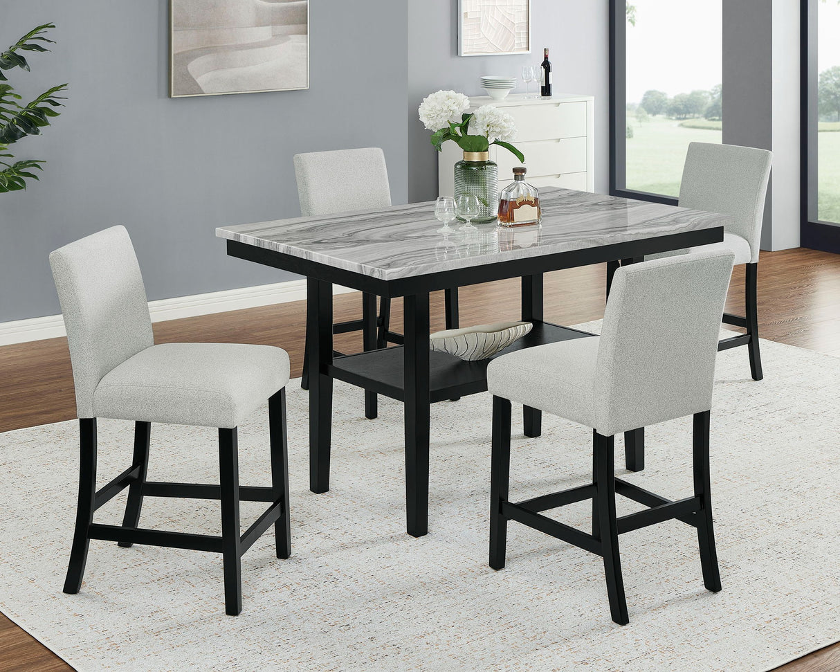 Marbel 6-Piece Faux Marble Counter Height Dining Set | Tampa, Orlando & Fort Myers | $799