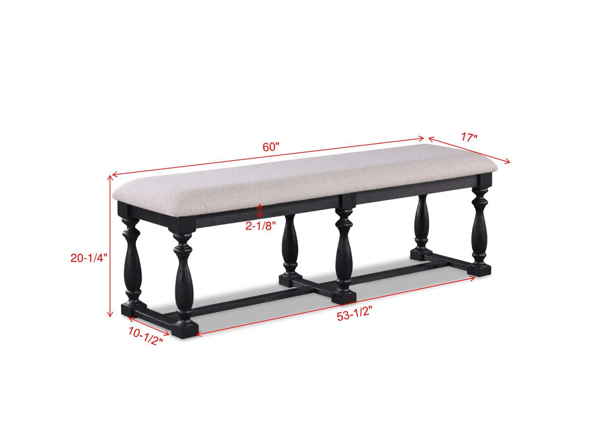 Regent Dining Group 6-Piece - Charcoal Finish | Ocean Furniture Tampa