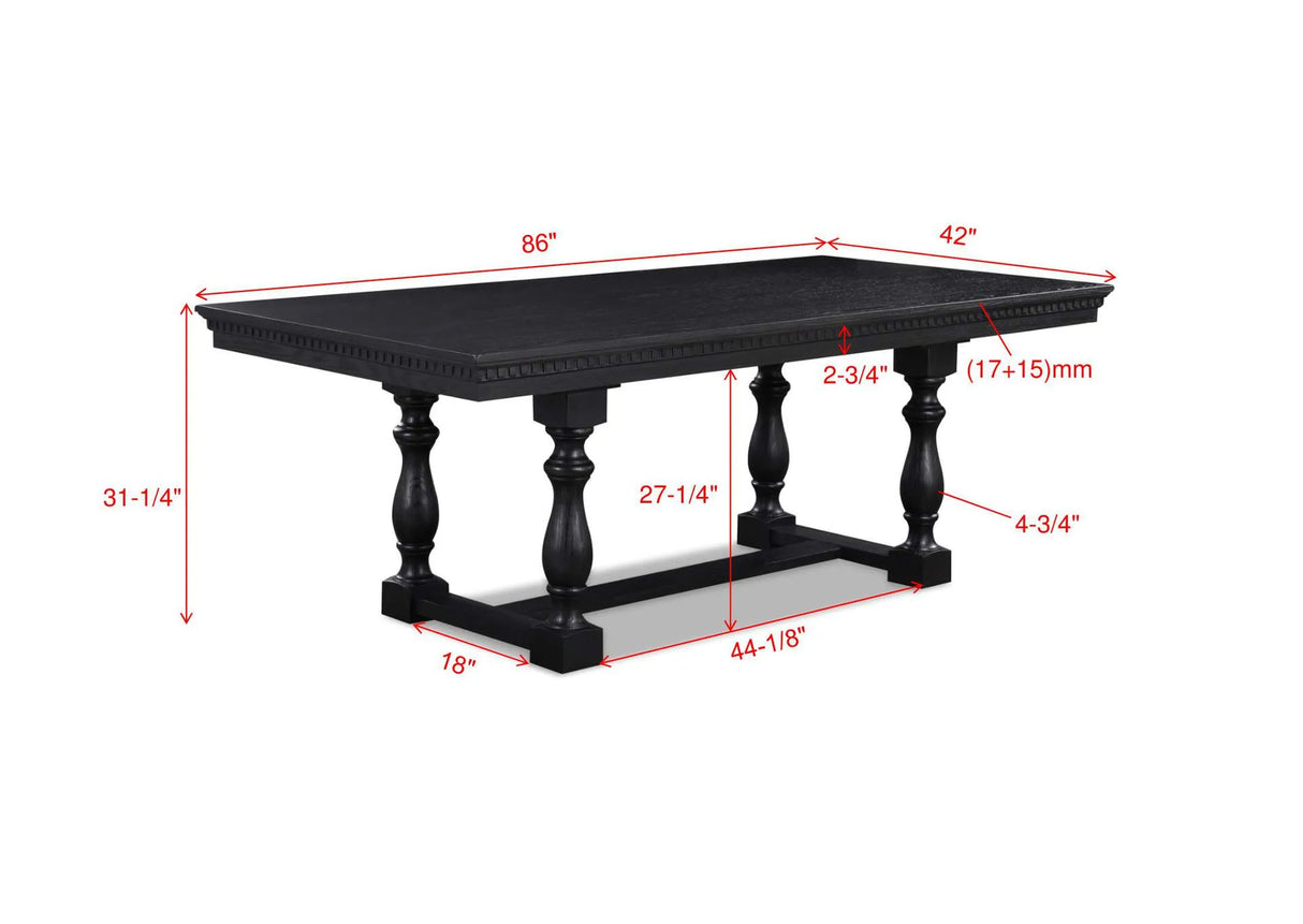 Regent Dining Group 6-Piece - Charcoal Finish | Ocean Furniture Tampa
