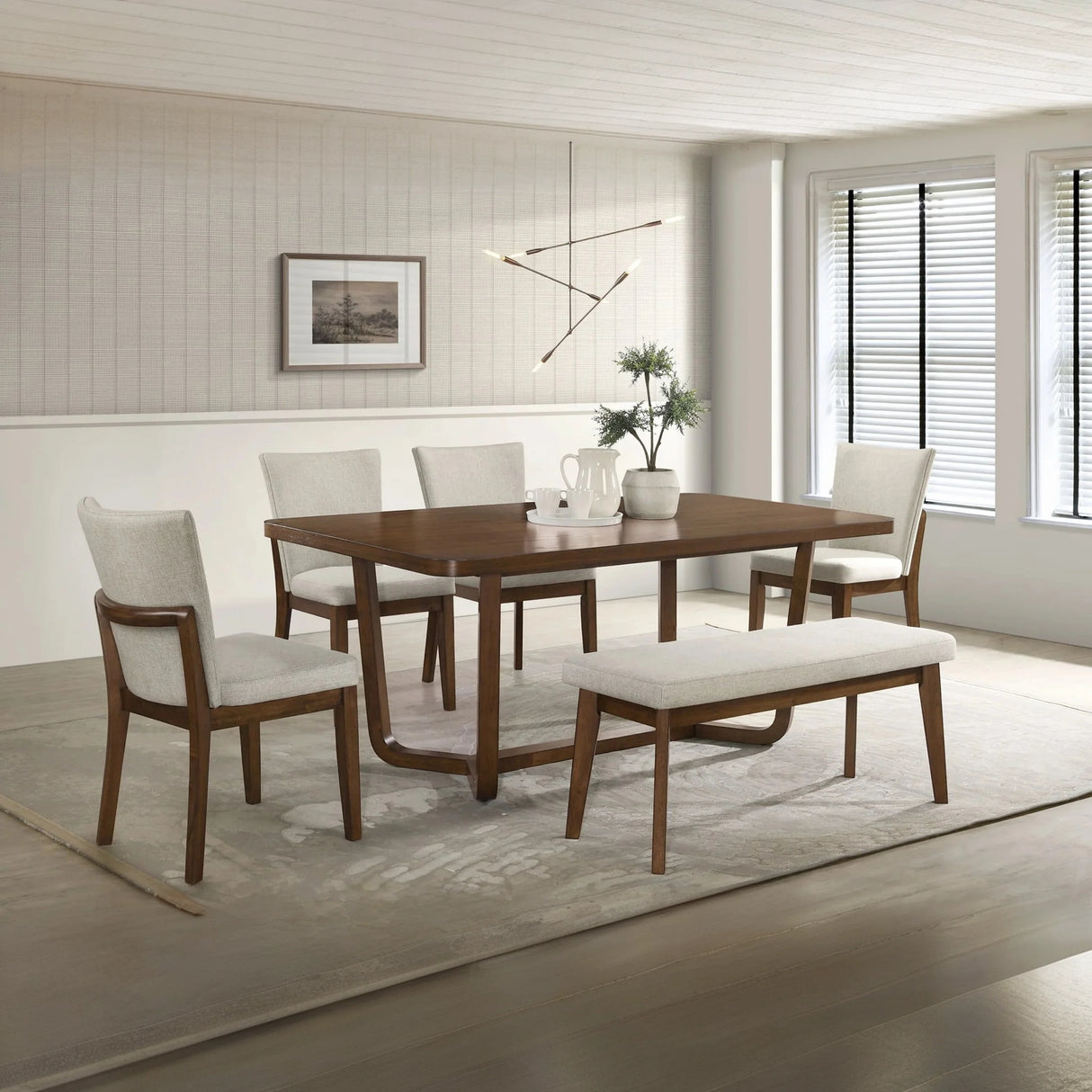 Salerno 6-Piece Wood Dining Room Set | Tampa, Orlando & Fort Myers - $999