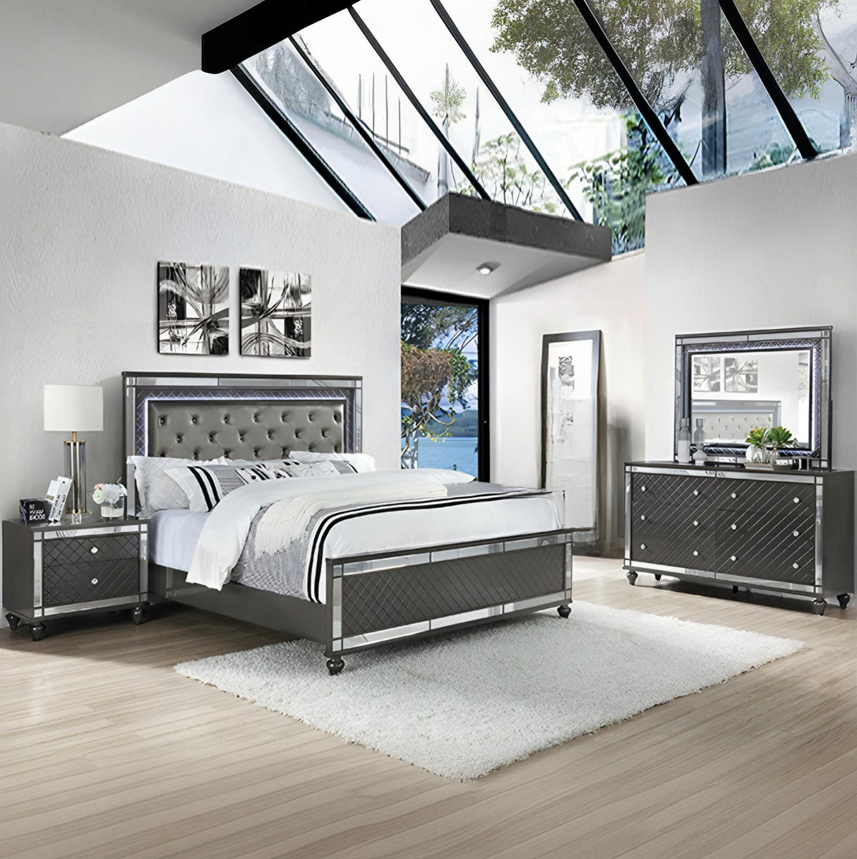 Refino 4-Piece Bedroom Set - Furniture Store