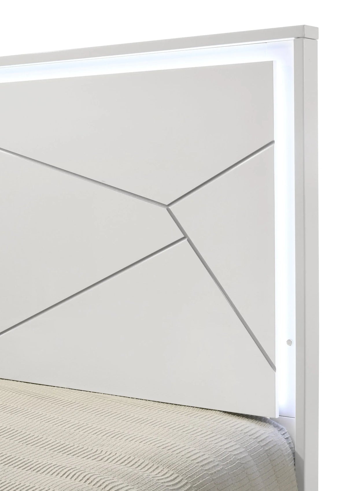 Ayla Modern White Bedroom Set with LED | Ocean Furniture Tampa