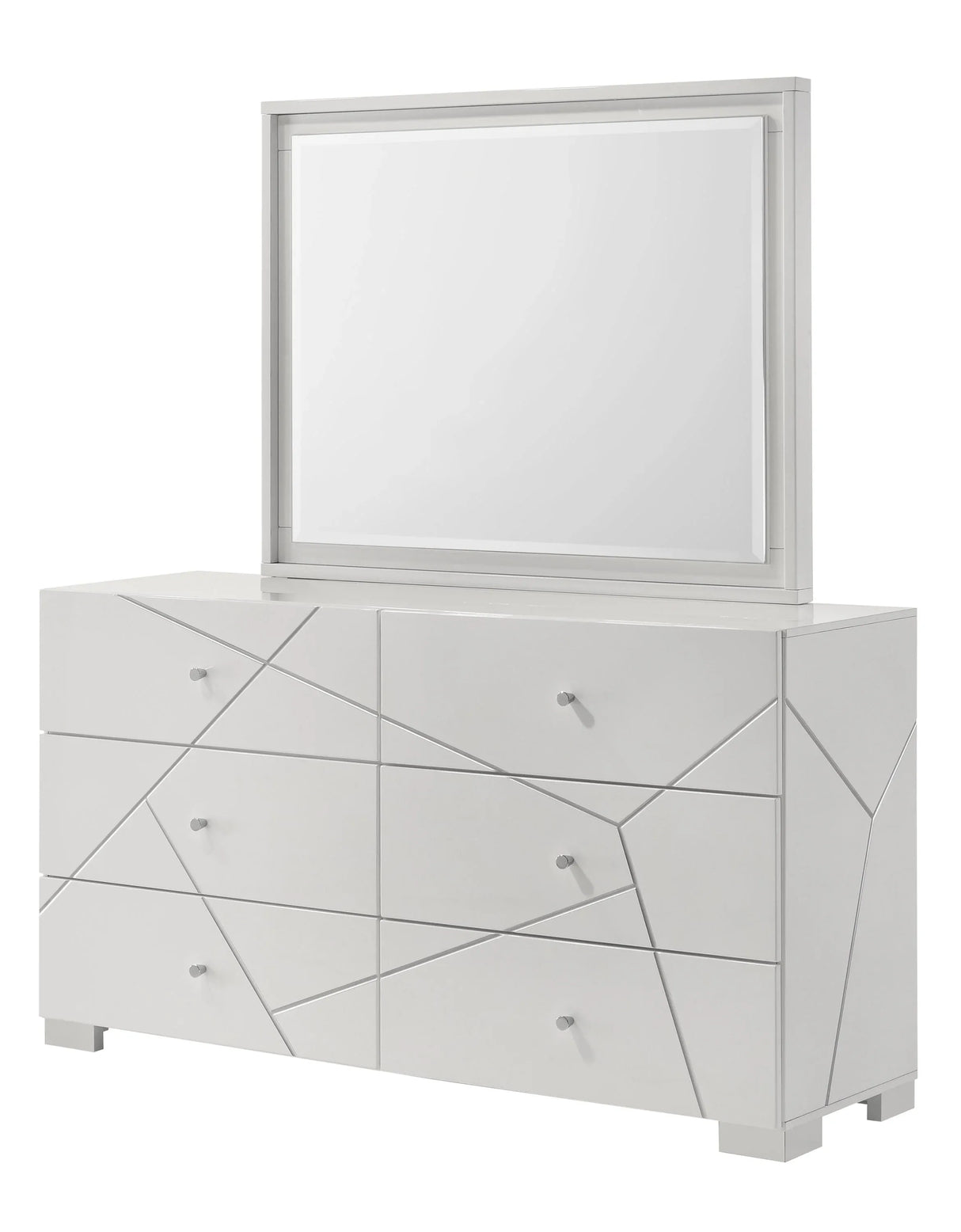 Ayla Modern White Bedroom Set with LED | Ocean Furniture Tampa