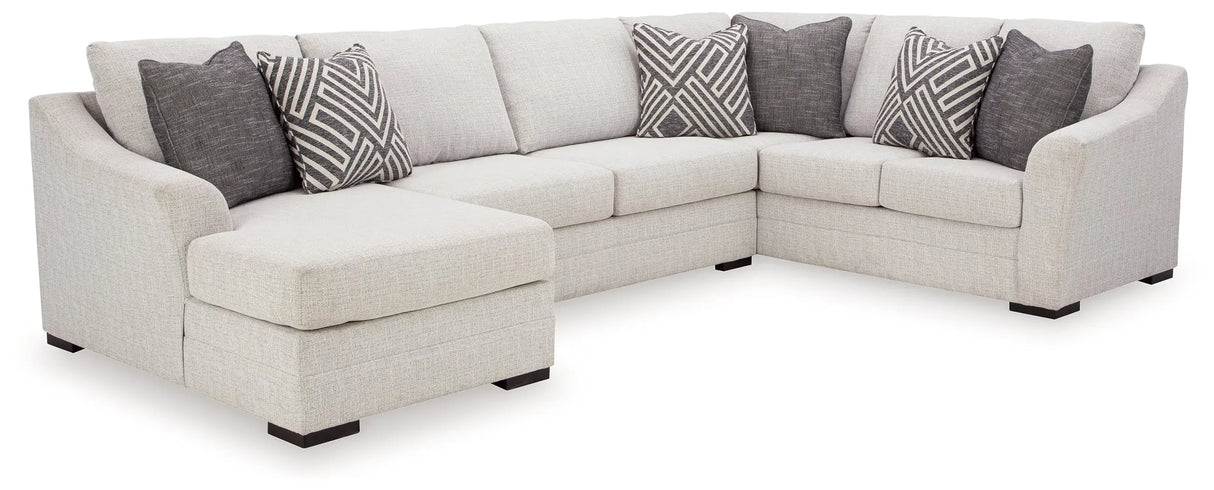 Koralynn 3-Piece Sectional with Chaise - Performance Fabric | Furniture Store