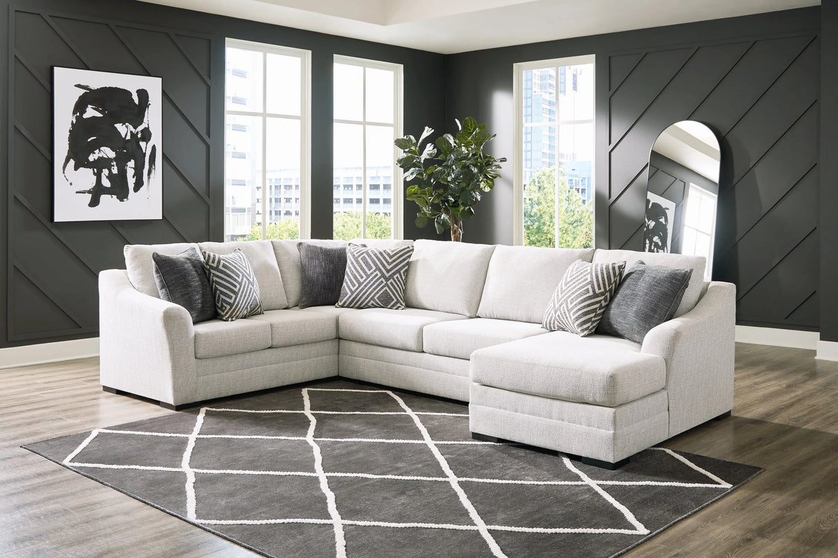 Koralynn 3-Piece Sectional with Chaise - Performance Fabric | Furniture Store