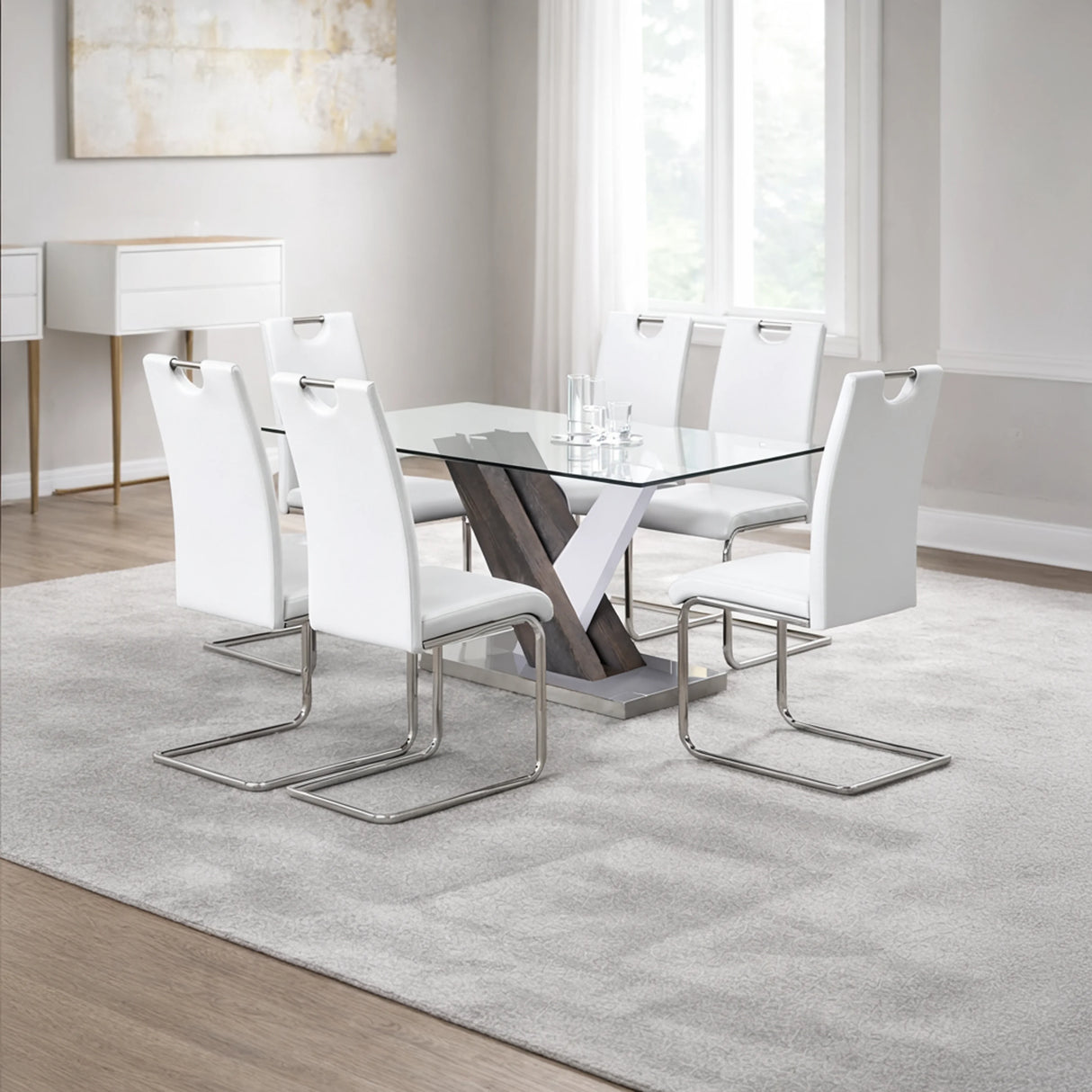 Ocean Modern Glass Dining Set | Tampa, Orlando & Fort Myers Store | From $999