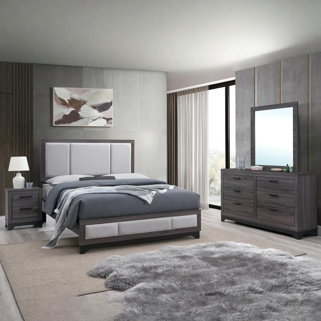 Ludlow Modern 4-Piece Queen Bedroom Set with Ample Storage