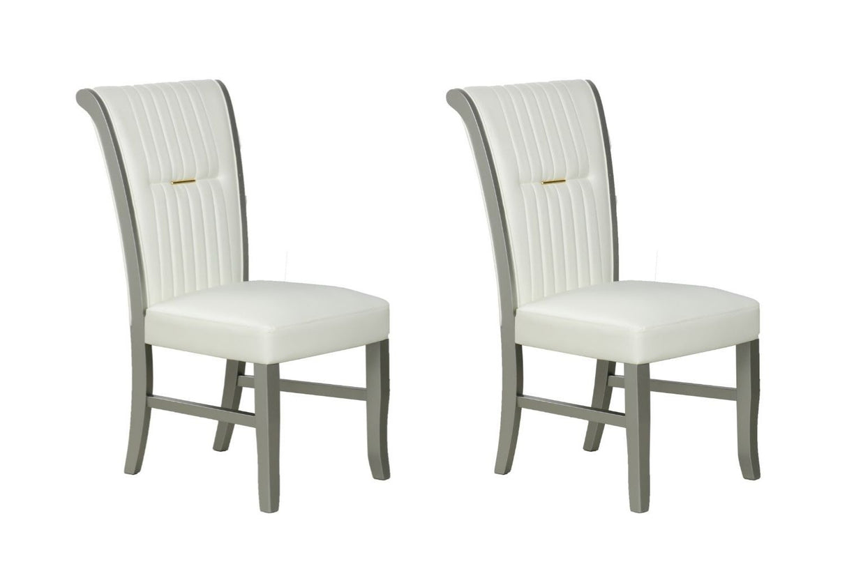 Mozart 7-Piece Dining Set | Champagne, Black & White | Tampa, Orlando & Fort Myers | $1,199
