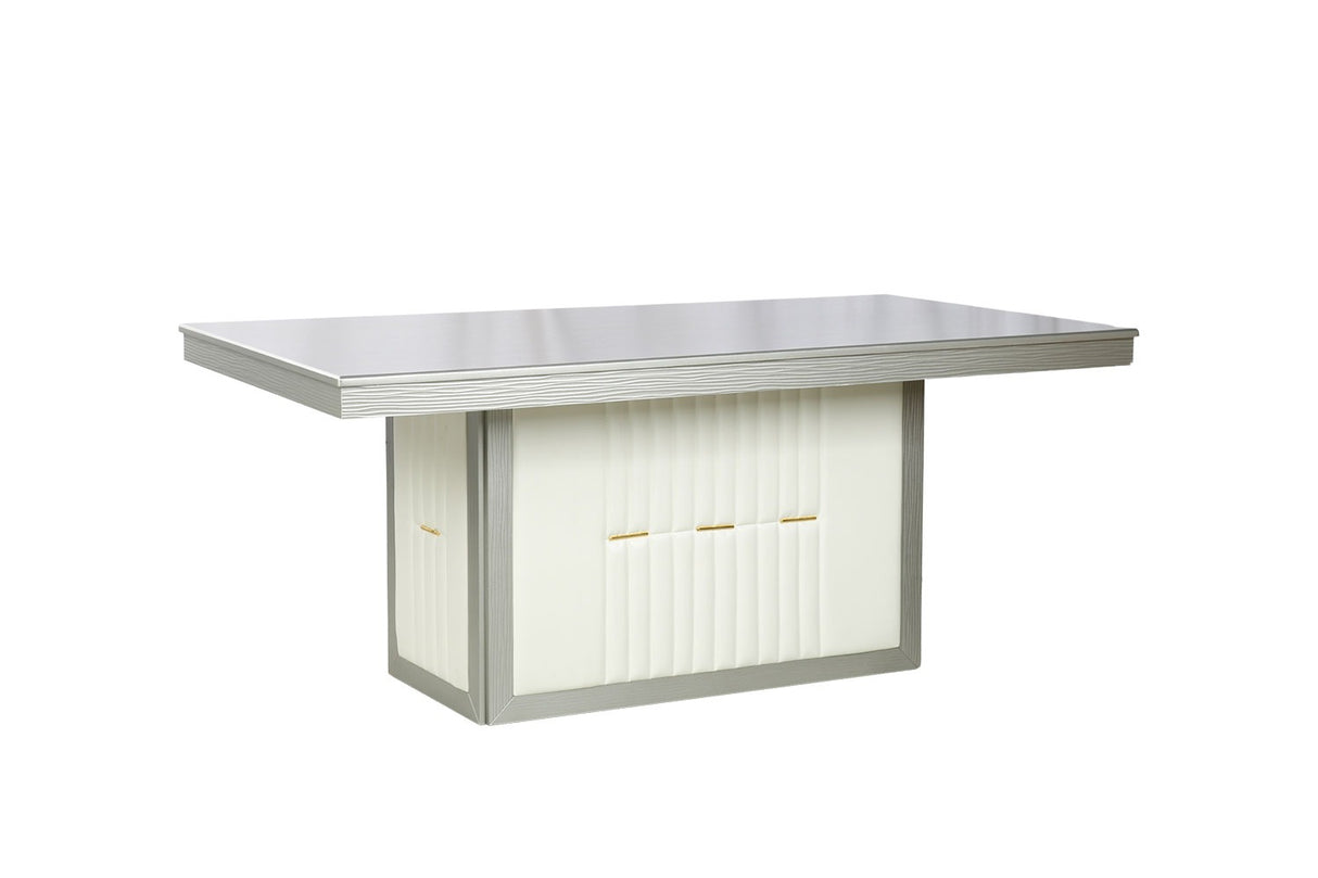 Mozart 7-Piece Dining Set | Champagne, Black & White | Tampa, Orlando & Fort Myers | $1,199