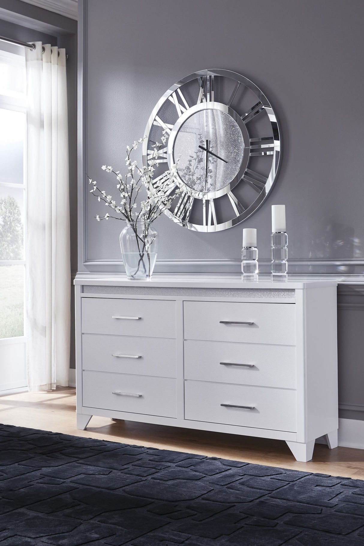 Jarlee Modern White Bedroom Set with LED Lighting | Tampa, Orlando & Fort Myers Store