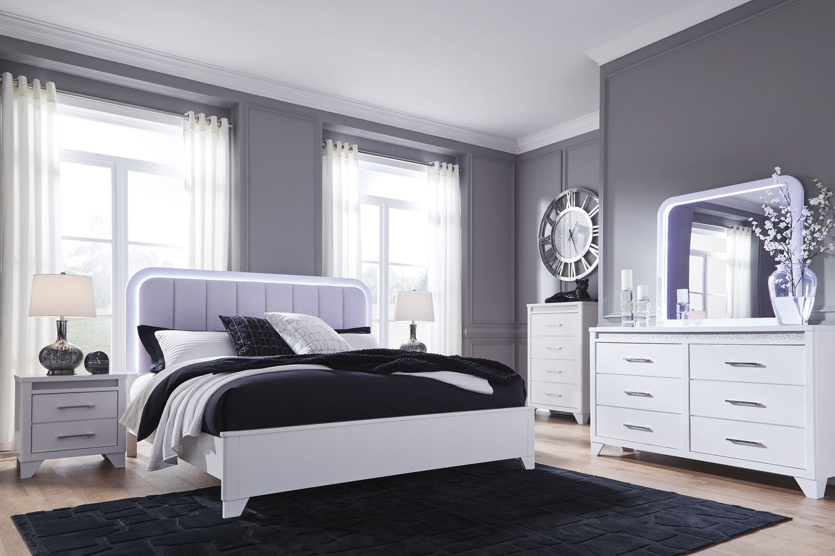 Jarlee Modern White Bedroom Set with LED Lighting | Tampa, Orlando & Fort Myers Store