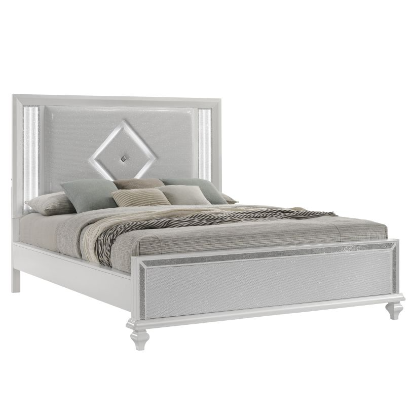 Stardust White Panel Bedroom Set - Modern Glam in Tampa