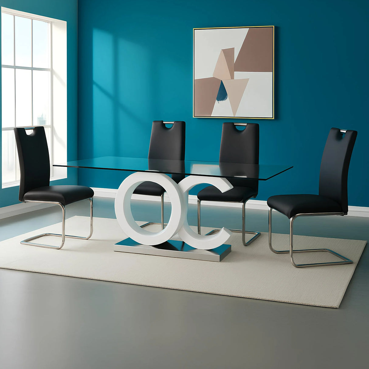 Brunella Modern Glass Dining Set | Tampa, Orlando & Fort Myers | From $999