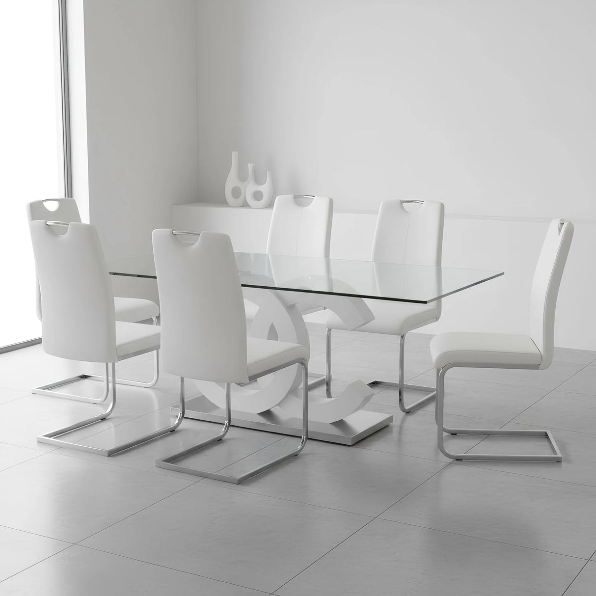 Brunella Modern Glass Dining Set | Tampa, Orlando & Fort Myers | From $999