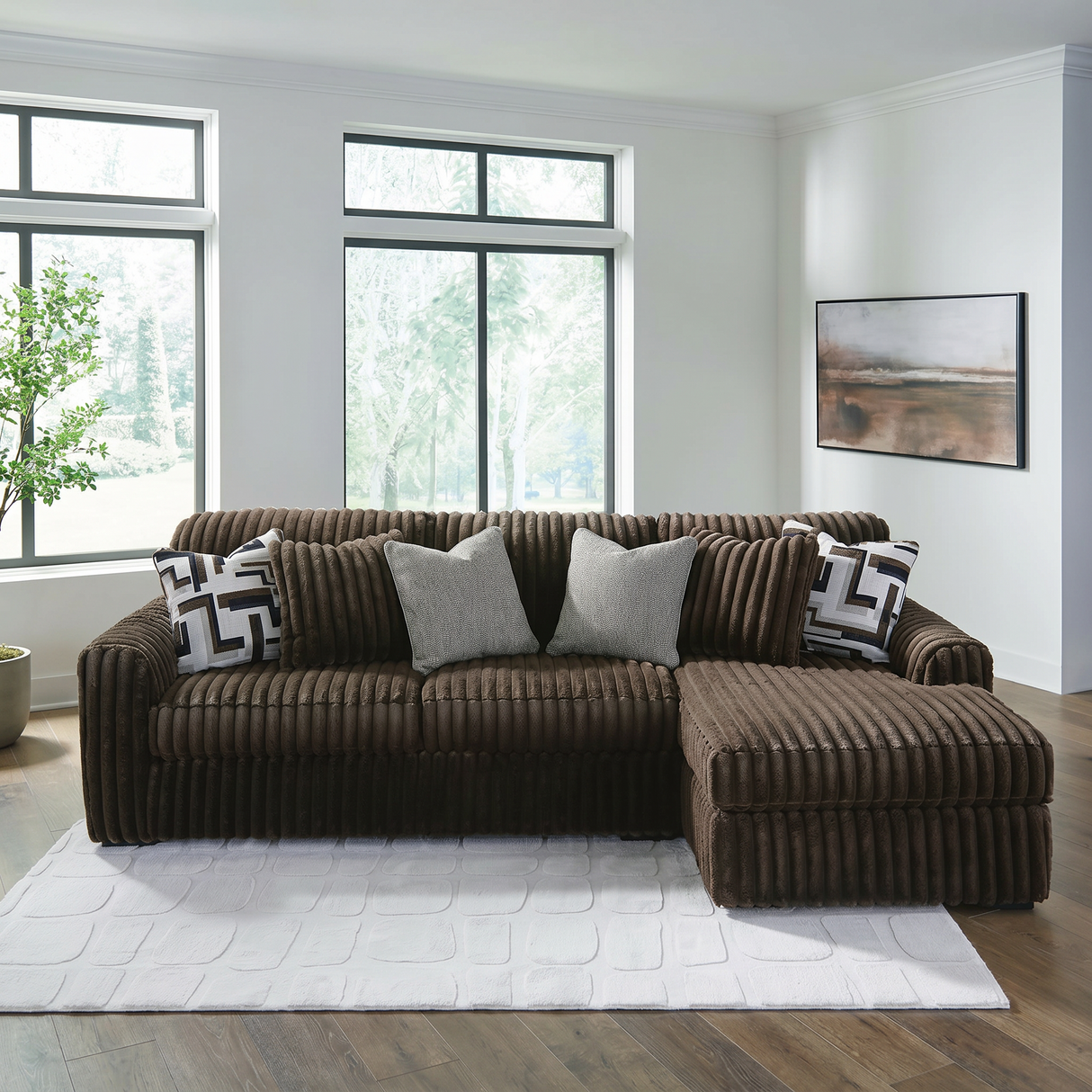 Midnight-Madness Corduroy Sectional Set | Tampa, Orlando & Fort Myers | From $1,199