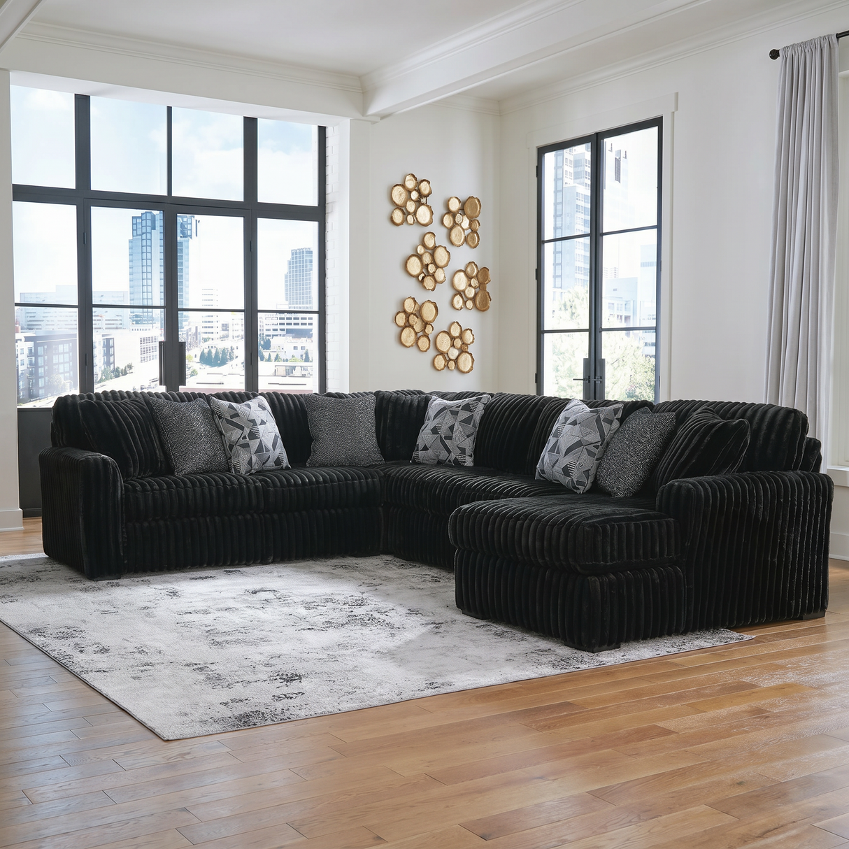 Midnight-Madness Corduroy Sectional Set | Tampa, Orlando & Fort Myers | From $1,199