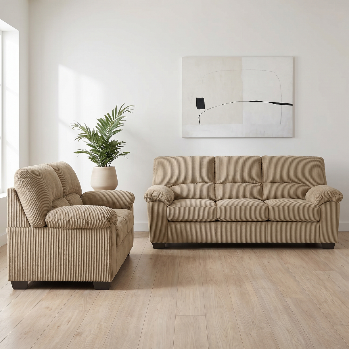 SimpleJoy 2-Piece Sofa & Loveseat Set | Tampa, Orlando & Fort Myers | $999