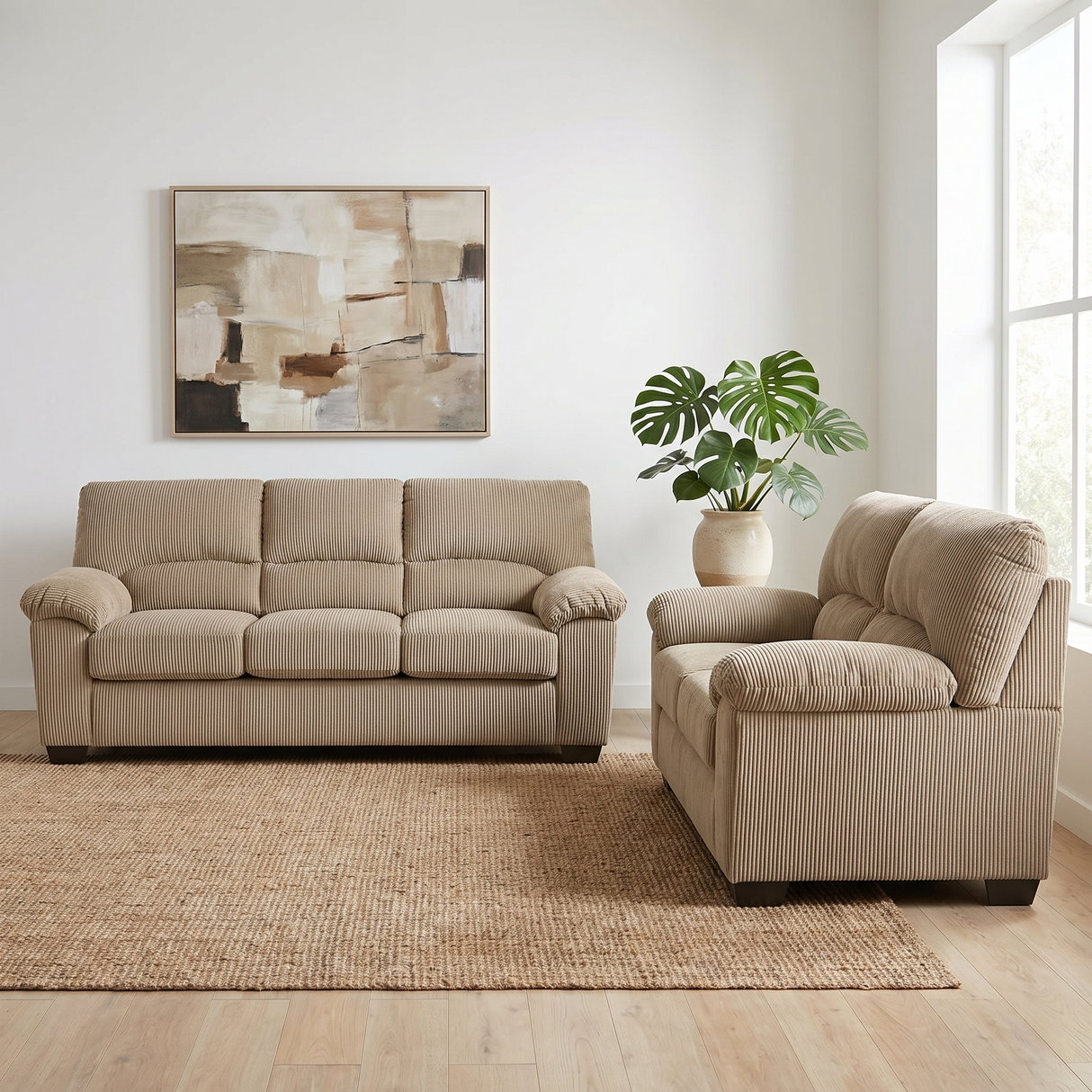 SimpleJoy 2-Piece Sofa & Loveseat Set | Tampa, Orlando & Fort Myers | $999