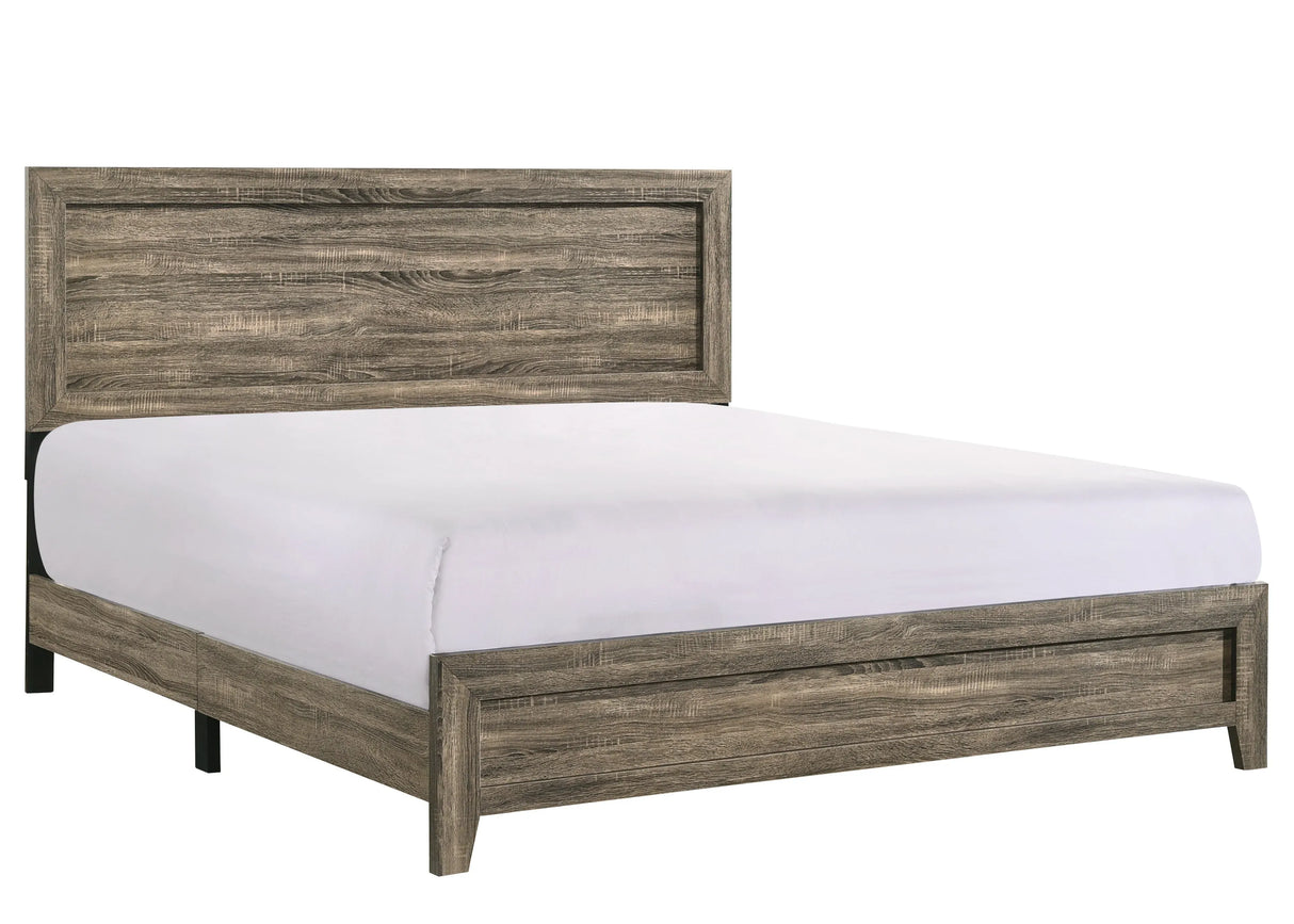 Millie Bedroom Set - Brown Cherry & Grey | Ocean Furniture Tampa