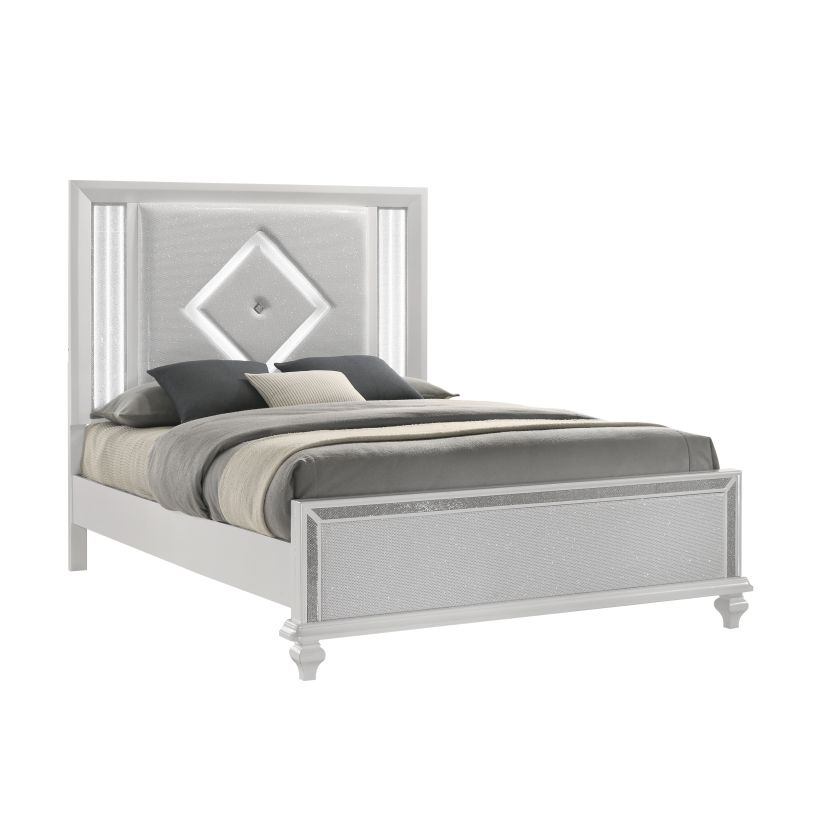 Stardust White Panel Bedroom Set - Modern Glam in Tampa