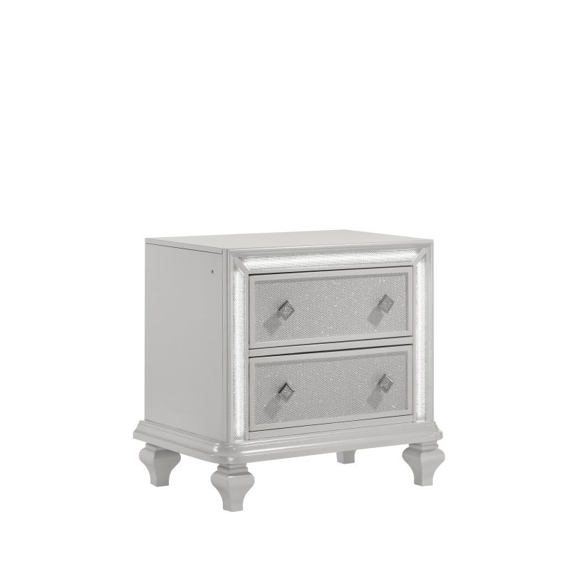 Stardust White Panel Bedroom Set - Modern Glam in Tampa
