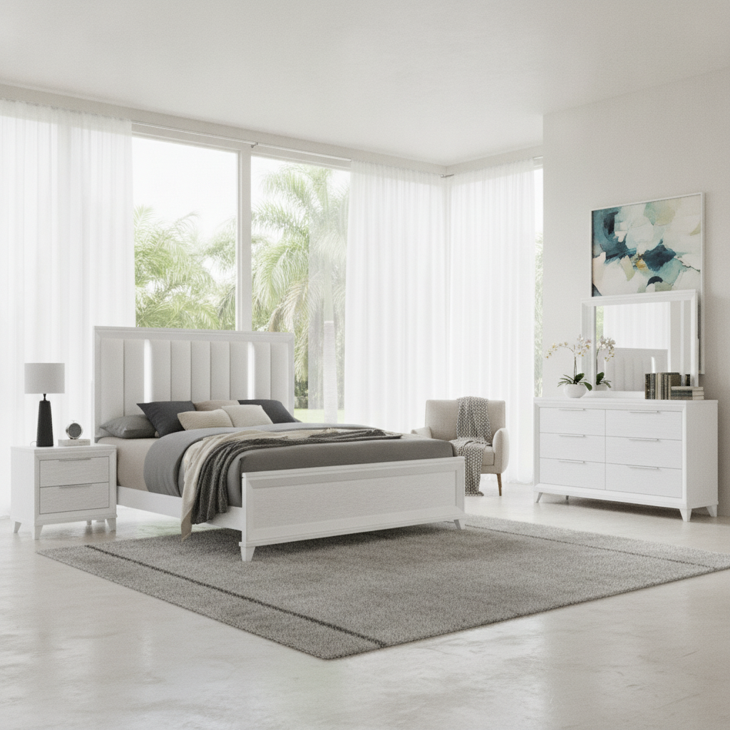 Cressida 4-Piece Bedroom Set Sale Tampa | Modern Style & Financing at Ocean Furniture