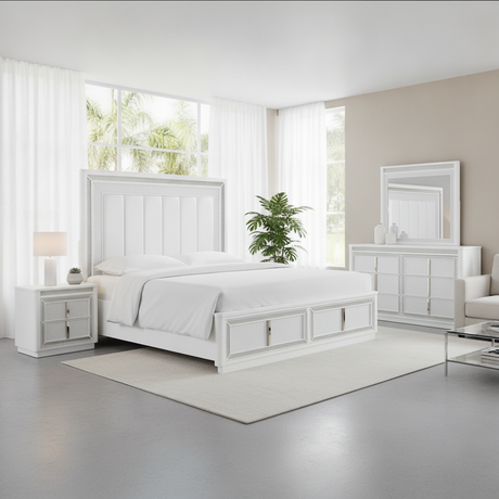 Chalanna Modern LED Storage Bedroom Set Tampa | Ocean Furniture