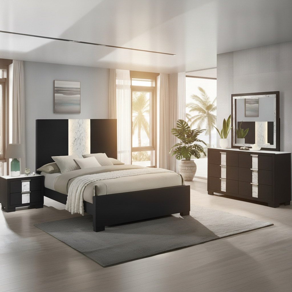 Transform Your Fort Myers Bedroom: The Rangley 4-Piece Set for Florida Living at Ocean Furniture