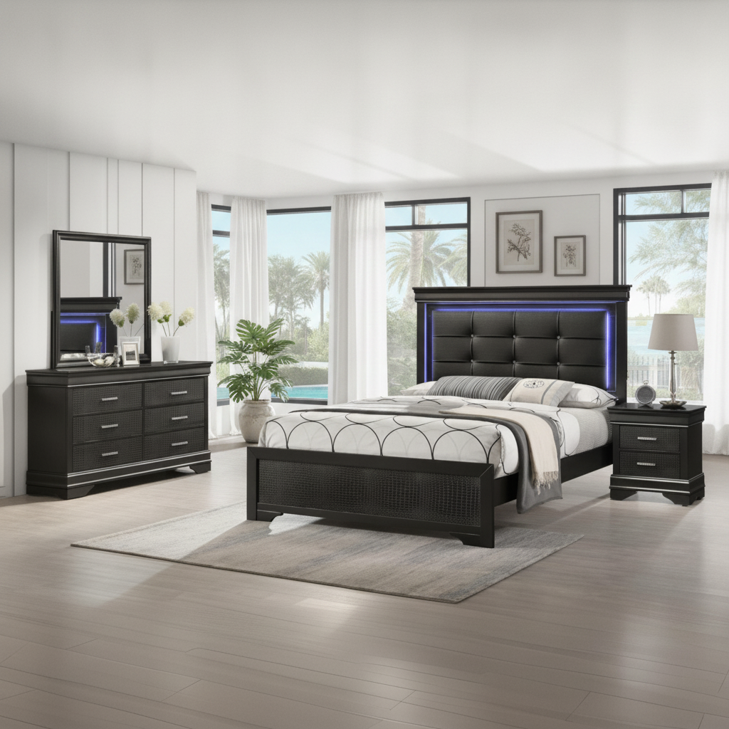 Stone 4-Piece Bedroom Set Fort Myers: Modern Style for Florida Living at Ocean Furniture