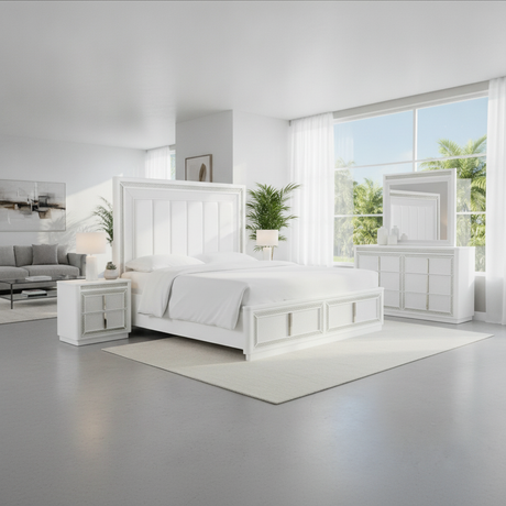 Chalanna Modern LED Storage Bedroom Set Tampa | Ocean Furniture