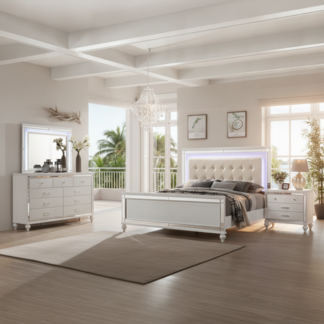 Valentino White & Silver Bedroom Set en Fort Myers: Su Guía para Muebles de Lujo en Florida | Ocean Furniture