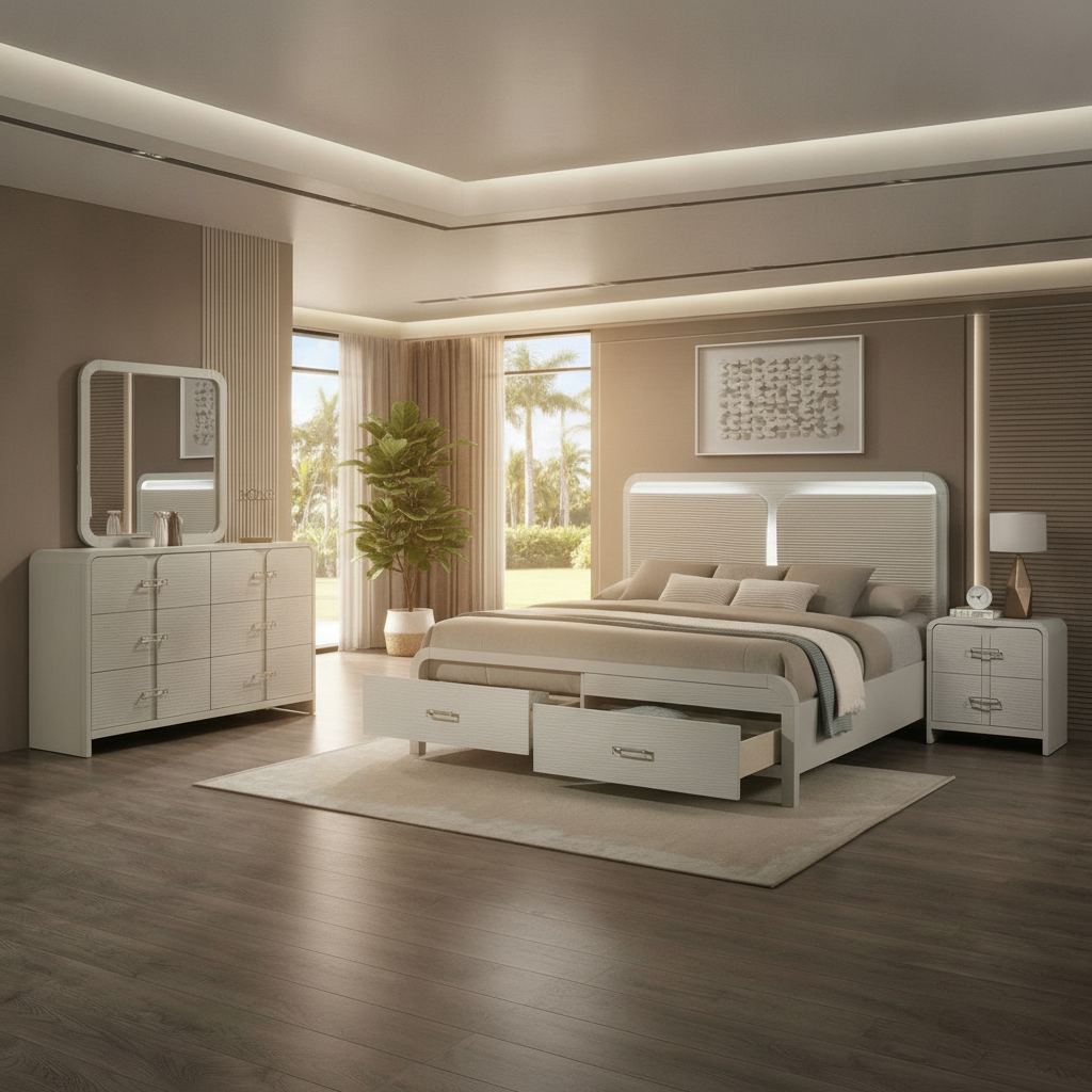Aria Modern LED Bedroom Set: Fort Myers Florida Furniture & Lifestyle Guide