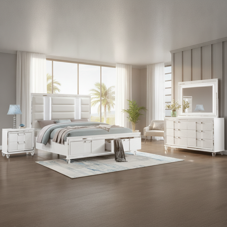 Set de Dormitorio Moderno Gina: Estilo Costero Contemporáneo en Orlando y Kissimmee | Ocean Furniture