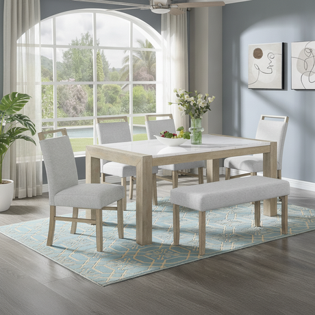 Mesa de Comedor Dune Grupo Mármol Genuino Fort Myers: Estilo Duradero para tu Hogar en Florida