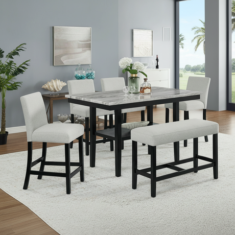 Marbel Dining Set Fort Myers: Estilo Duradero para tu Hogar en Florida | Ocean Furniture