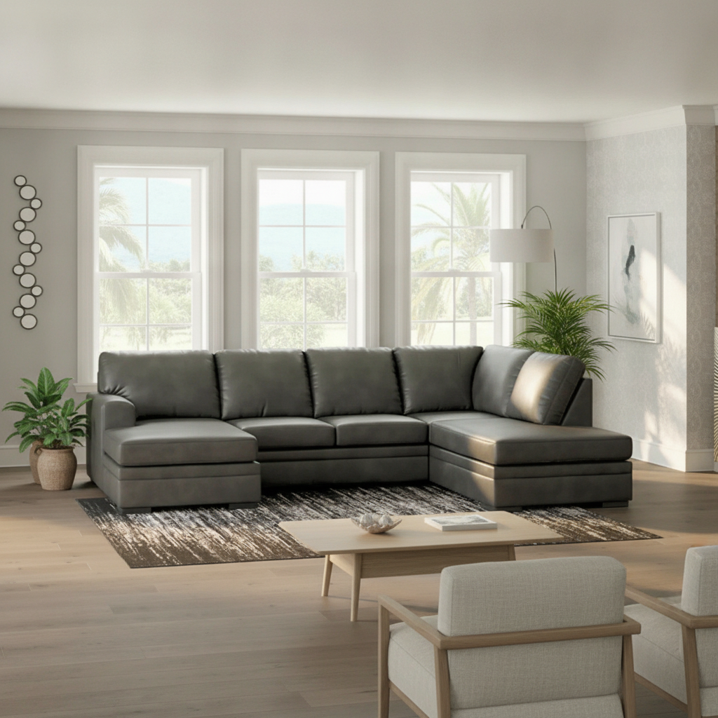 Lofton-Pike Double Chaise Sectional: Modern Comfort for Tampa Homes | Ocean Furniture