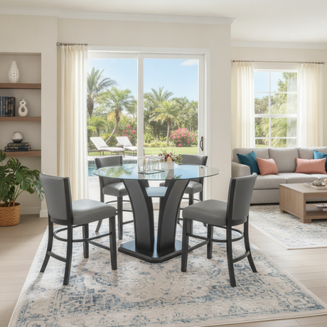 Camelia 5-Piece Counter Height Dining Set: Modern Coastal Elegance for Your Orlando Home | Ocean Furniture
