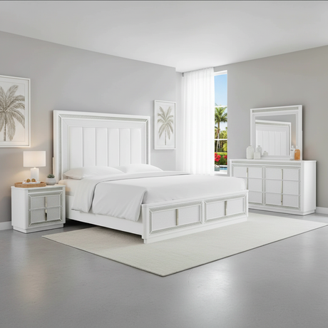 Transform Your Orlando Bedroom with the Chalanna Modern LED Storage Bedroom Set at Ocean Furniture