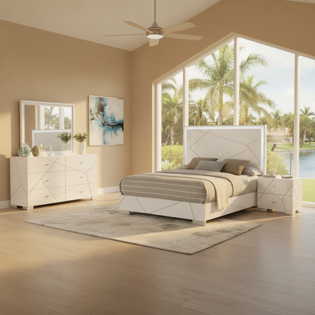 Ayla Modern White Bedroom Set en Fort Myers: Estilo, Clima y Financiación
