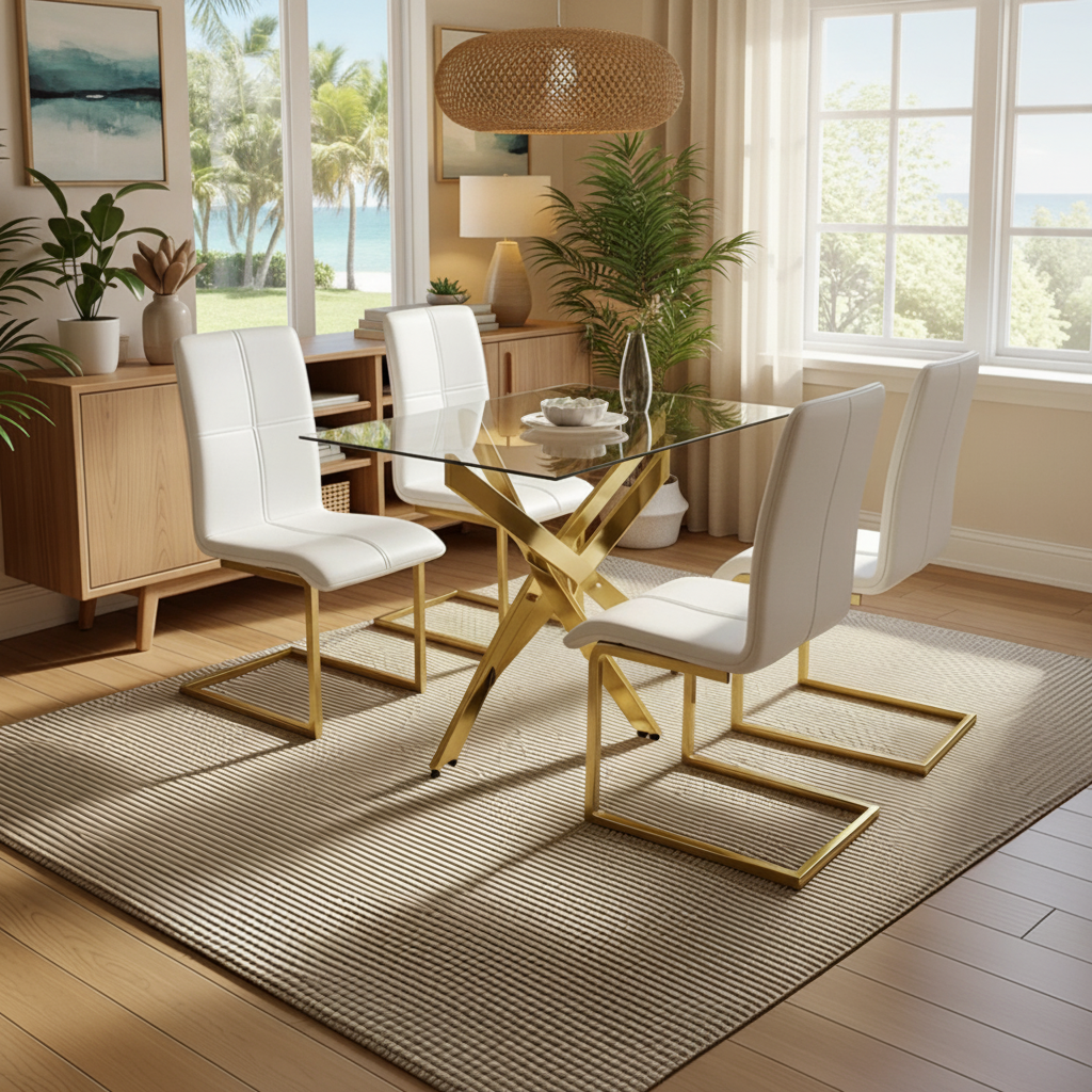 Modern Glass Dining Set Fort Myers: Perfect for Florida Living | Ocean Furniture