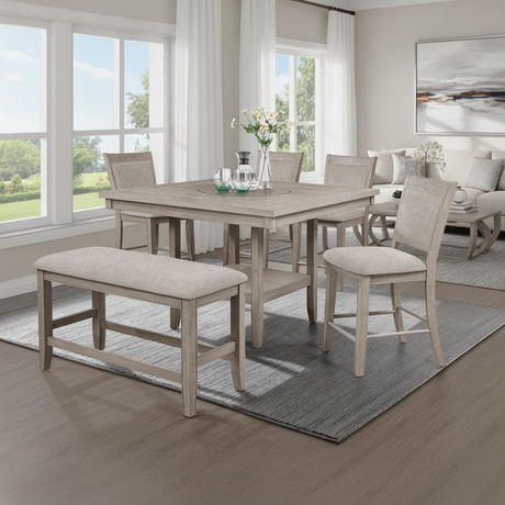 Fulton Marble Counter Height Set Tampa: Estilo, Confort y Financiación en Ocean Furniture