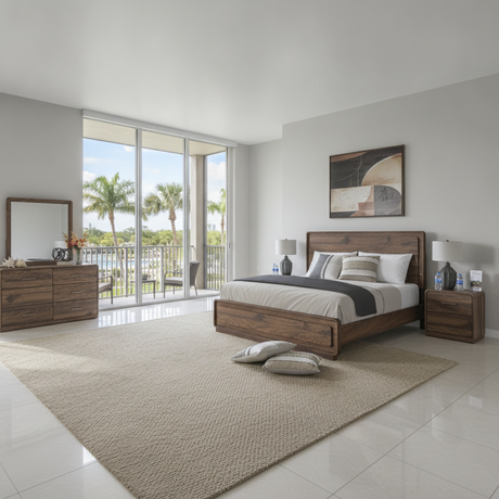 Juego de Dormitorio Fortlorn LED Orlando: Estilo Moderno y Financiamiento Fácil | Ocean Furniture