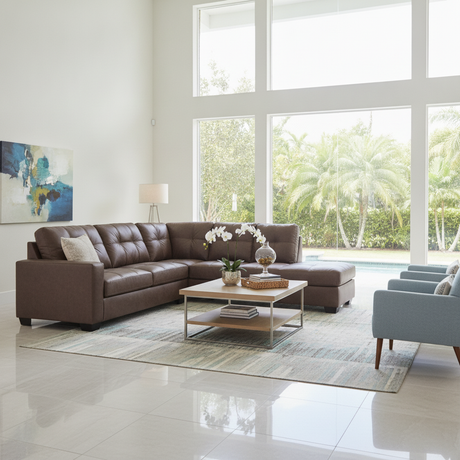 Seccional Barlin Mills con Chaise: Confort y Estilo Moderno en Tampa | Ocean Furniture