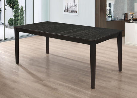 Louise - Rectangular Dining Table With Extension Leaf - Black