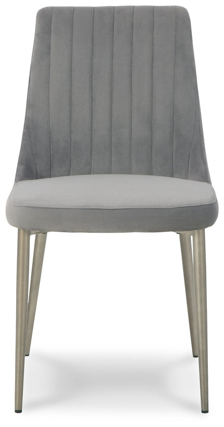 Barchoni - Gray - Dining Uph Side Chair (Set of 2)