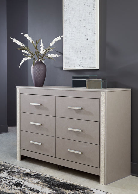 Surancha - Gray - Six Drawer Dresser