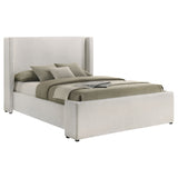 Alamosa - Boucle Upholstered Wingback Platform Bed