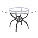 Aviano - 5 Piece Dining Set - Gunmetal And Matte Black